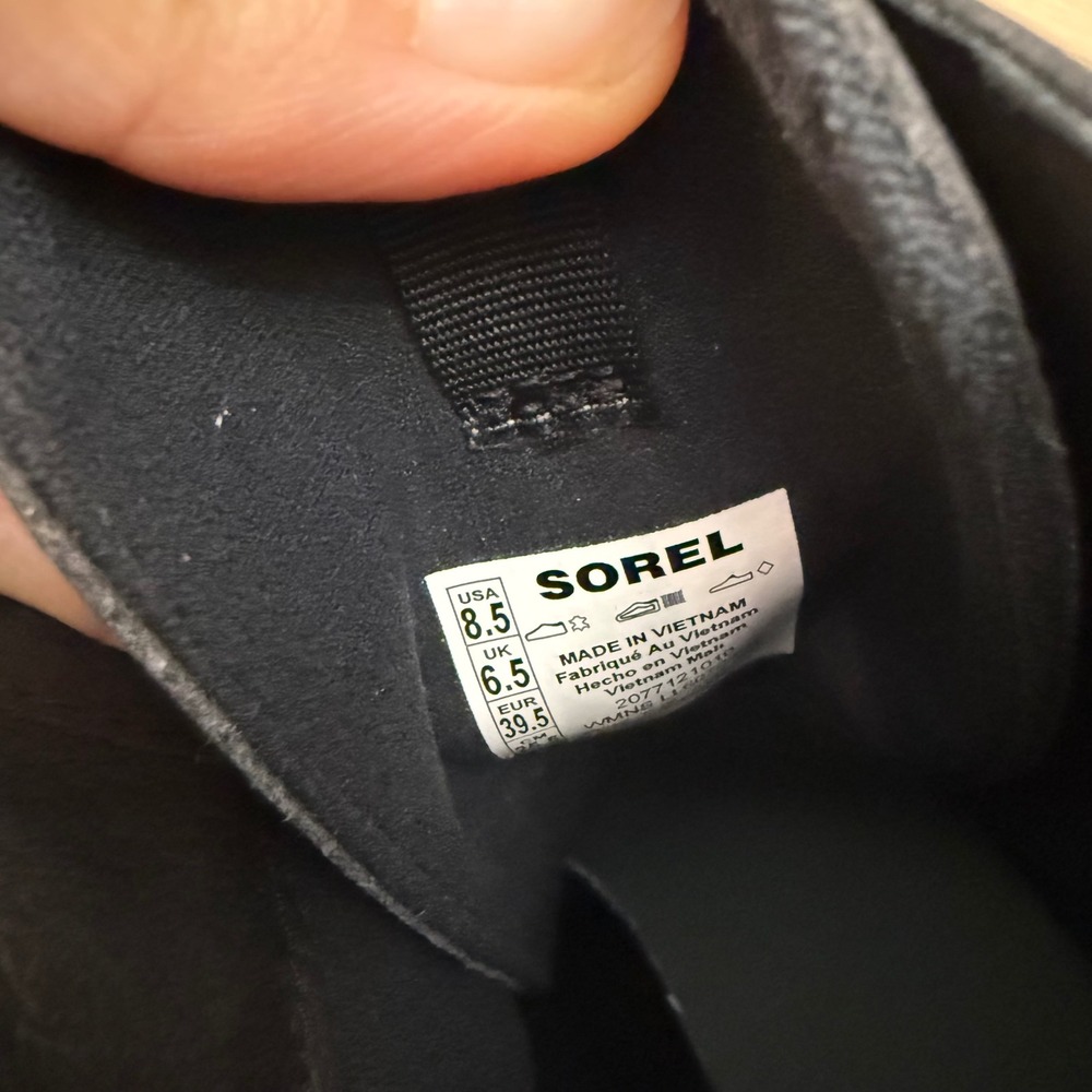 TT Sorel Brex Boot Lace Caribou Black Patent Leather Combat Boots 8.5 NEW - Picture 8 of 10
